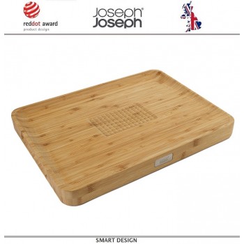 Большая доска Cut & Carve Bamboo, 45 х30 см, бамбук, Joseph Joseph