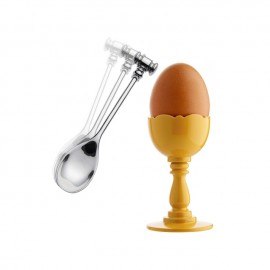 Подставка с ложкой для яйца, термопластик, сталь, серия Dressed, Alessi