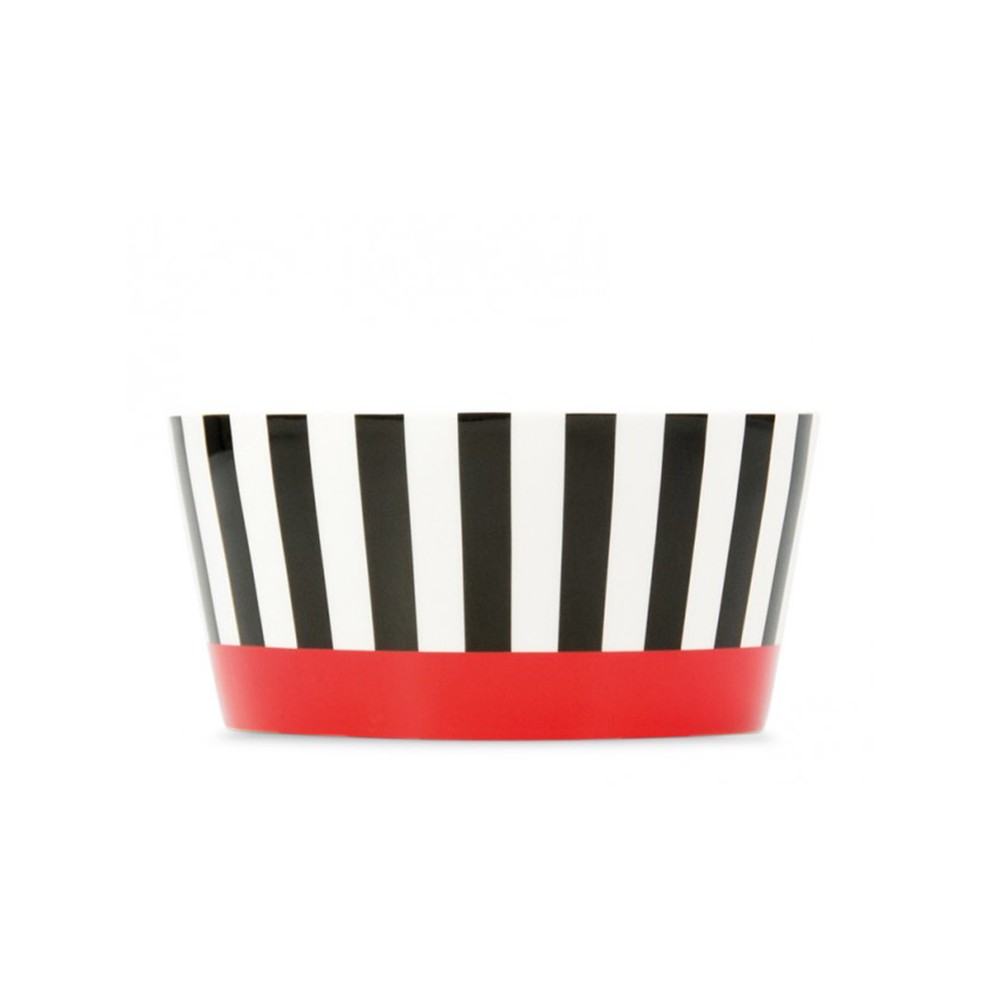 Миска фарфоровая black stripes, L 13,1 см, W 6,5 см, H 13,1 см, Remember