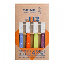 Набор из 4 ножей для нарезки 10 см разноцветные, Opinel