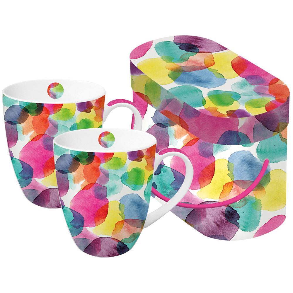 Набор кружек в подарочной упаковке aquarell dots 350 мл, Paperproducts Design