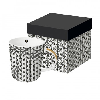 Кружка в подарочной упаковке ginza black 450 мл с настоящим золотом, Paperproducts Design