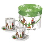 Набор чашек для эспрессо в подарочной коробке family christmas 100 мл, Paperproducts Design