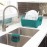 Сушилка для посуды Tub бирюзовая, L 18 см, W 35 см, H 19 см, Umbra
