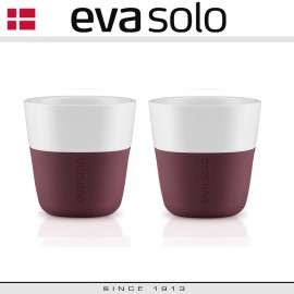 Кофейные стаканы EVA для эспрессо, 2 шт по 80 мл, бургунди, силиконовый ободок Eva Solo