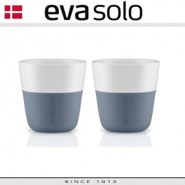 Кофейные стаканы EVA для эспрессо, 2 шт по 80 мл, синие, силиконовый ободок Eva Solo