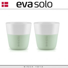 EVA Кофейные стаканы для эспрессо, 2 шт по 80 мл, эвкалиптовый, фарфор, силиконовый ободок Eva Solo, Дания