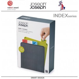 Набор разделочных досок Index Compact в кейсе графит, 5 предметов, Joseph Joseph