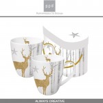 Набор кружек Mystic Deer с позолотой в подарочной упаковке, 2 шт, 350 мл, Paperproducts Design