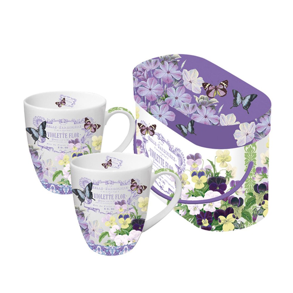 Набор кружек в подарочной упаковке vintage violets 350 мл., Paperproducts Design