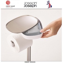 Держатель EasyStore для туалетной бумаги, с гибким ершиком Flex и органайзером для мелочей, Joseph Joseph