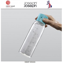 Бутылка Dot с контролем потребления воды, 600 мл, голубая, Joseph Joseph