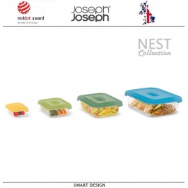 Контейнеры NEST 4 для запекания, подачи и хранения, 4 штуки, цвет опал, Joseph Joseph