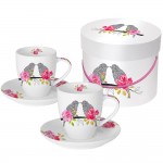 Набор чашек для эспрессо в подарочной коробке love birds 100 мл, Paperproducts Design