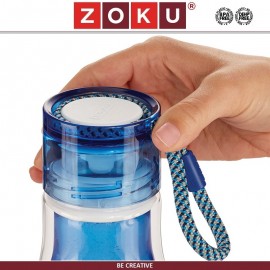 Бутылка-термос ACTIVE с внутренней колбой из стекла, 480 мл, серо-красная, Zoku