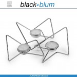 Tri-Angular Loop подсвечник для чайных свечей, сталь, хром, Black+Blum