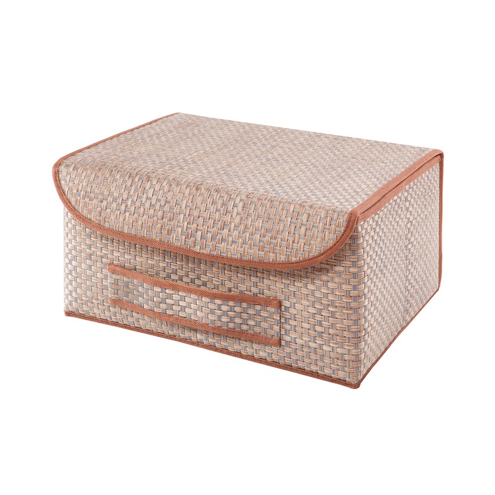 Коробка для хранения с крышкой коричневая bo-022, Casy Home
