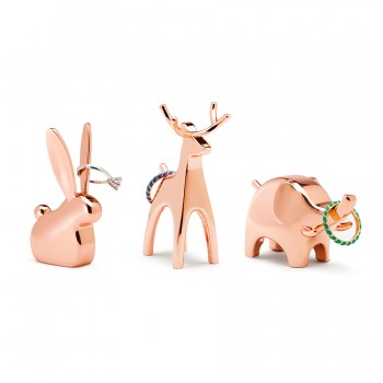 Подставки для колец anigram 3 штуки медь, Umbra