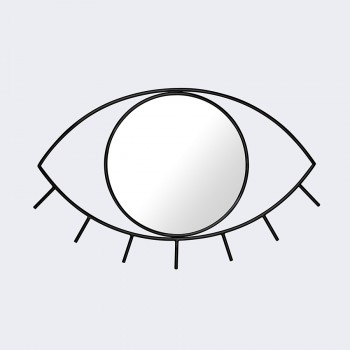 Зеркало настенное cyclops среднее черное, Doiy