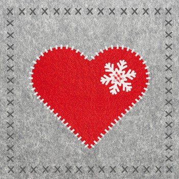 Салфетки felt heart бумажные 20 шт., Paperproducts Design