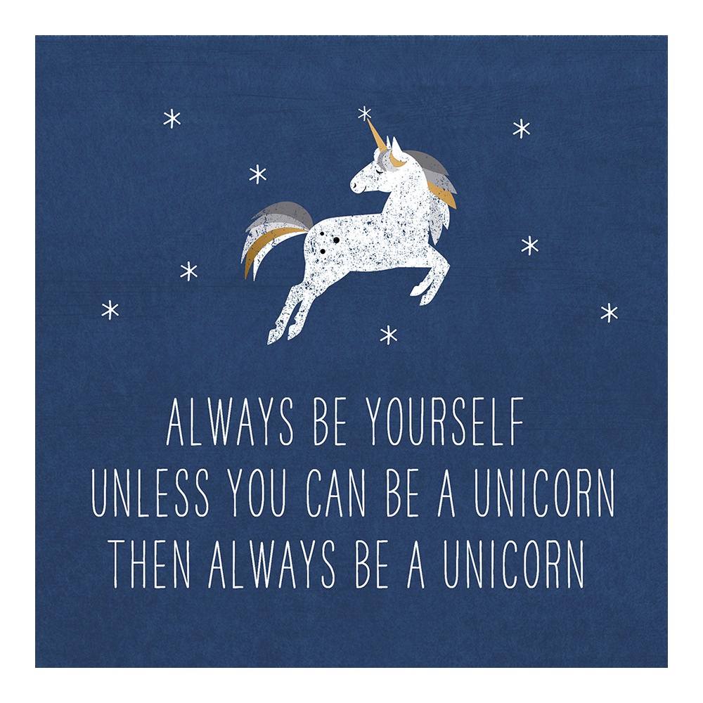 Салфетки always unicorn dark blue бумажные 20 шт., Paperproducts Design