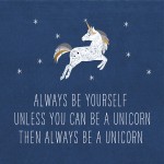 Салфетки always unicorn dark blue бумажные 20 шт., Paperproducts Design