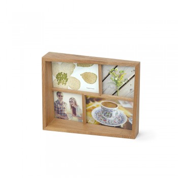 Мультирамка edge натуральное дерево, Umbra