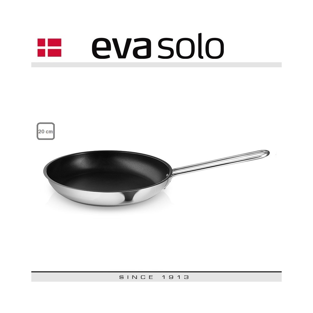 Антипригарная сковорода Stainless Steel Slip-Let®, D 20 см, Eva Solo