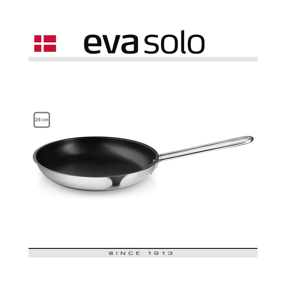Антипригарная сковорода Stainless Steel Slip-Let®, D 28 см, Eva Solo