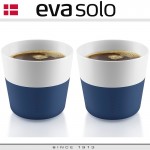 Кофейные стаканы EVA для лунго, 2 шт 230 мл, темно-синие, силиконовый ободок, Eva Solo