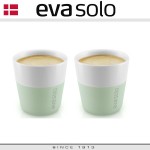 EVA Кофейные стаканы для эспрессо, 2 шт по 80 мл, эвкалиптовый, фарфор, силиконовый ободок Eva Solo, Дания