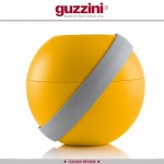 Дизайнерский ланч-бокс ZERO для салатов и вторых блюд с охлаждающим элементом и столовыми приборами, желтый, Guzzini