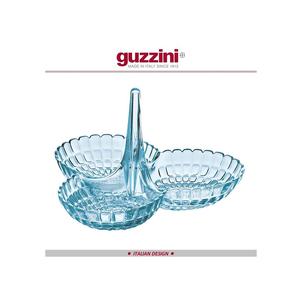 Менажница Tiffany, D 25 см, H 23.5 см, пластик пищевой, цвет голубой, Guzzini
