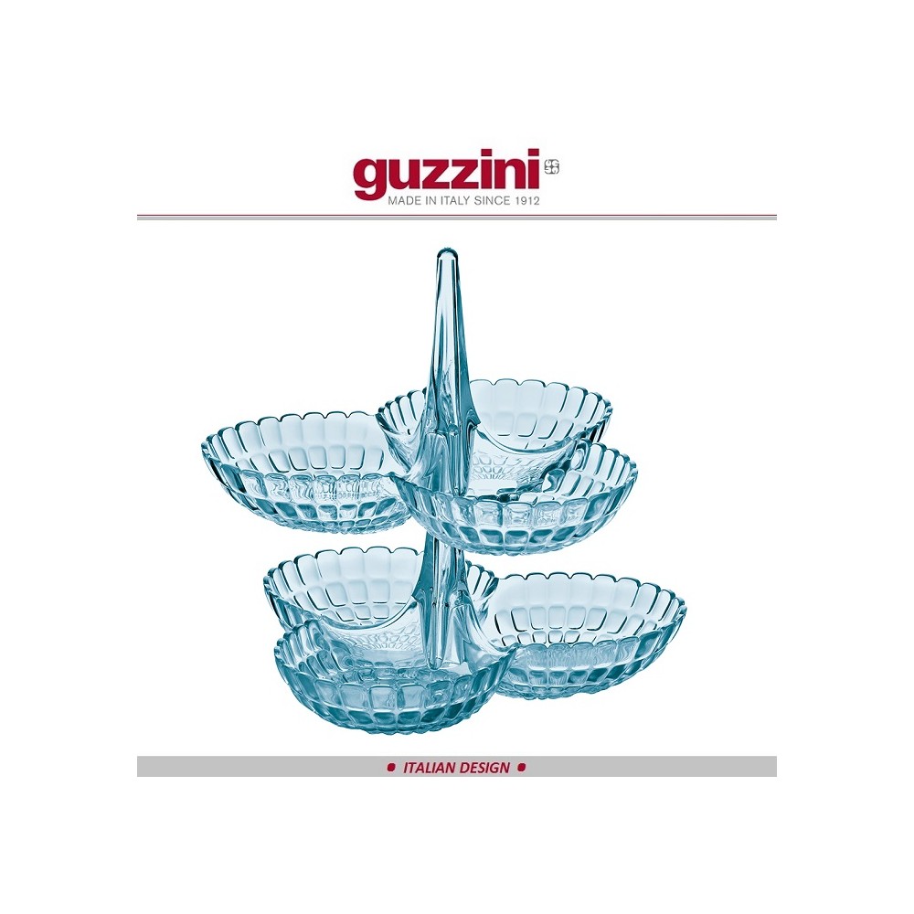 Менажница двухъярусная Tiffany, D 25 см, H 27 см, пластик пищевой, цвет голубой, Guzzini