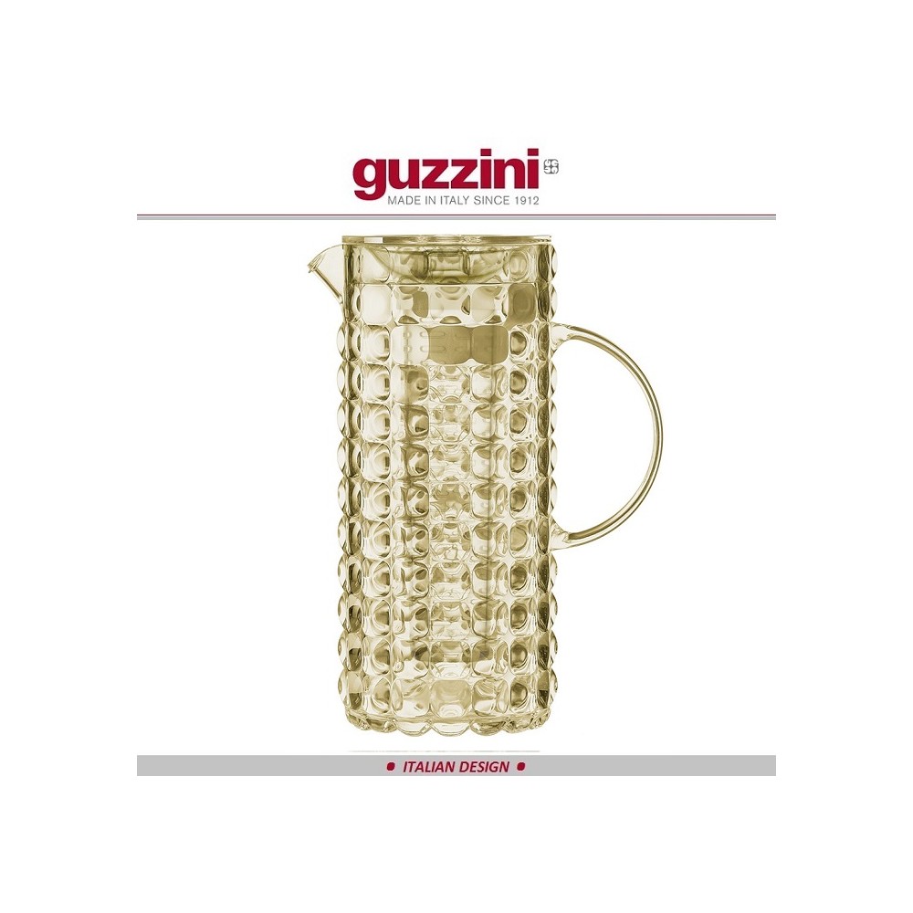 Кувшин Tiffany с фильтром и крышкой, 1.75 л, пластик пищевой, цвет песочный, Guzzini