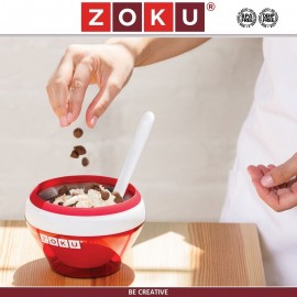 Мороженица ICE CREAM MAKER для приготовления и подачи, 150 мл, оранжевый, ZOKU