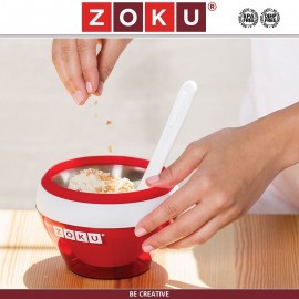 Мороженица ICE CREAM MAKER для приготовления и подачи, 150 мл, красный, ZOKU