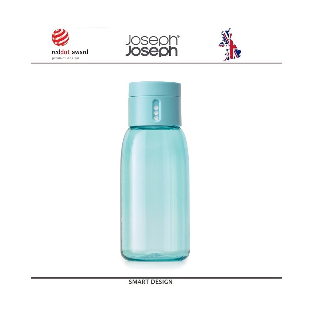 Бутылка Dot с контролем потребления воды, 400 мл, голубая, Joseph Joseph