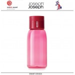 Бутылка Dot с контролем потребления воды, 400 мл, розовая, Joseph Joseph