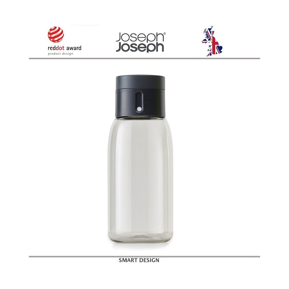 Бутылка Dot с контролем потребления воды, 400 мл, серая, Joseph Joseph