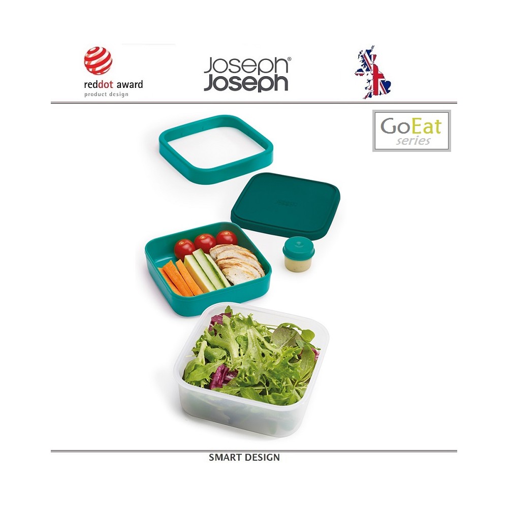 Ланч-бокс GoEat для салатов компактный, изумрудный, Joseph Joseph