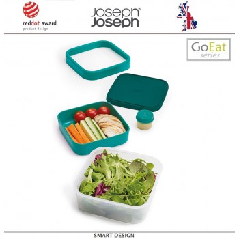 Ланч-бокс GoEat для салатов компактный, изумрудный, Joseph Joseph