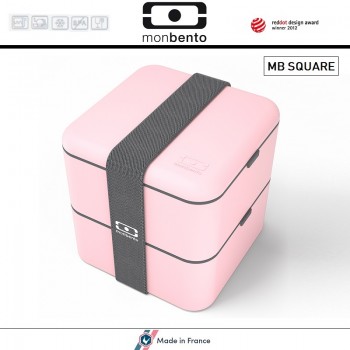 Ланч-бокс MB Square, розовый, Monbento