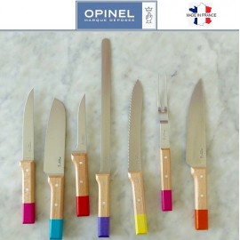 Нож кухонный Parallele для овощей и фруктов, лезвие 8 см, зеленый, Opinel