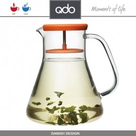 Заварочный чайник Dancing Leaf с пресс-фильтром, 1.2 л, оранжевый, QDO