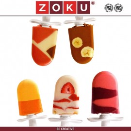 Набор DUO QUICK POP для приготовления домашнего мороженого, красный, ZOKU