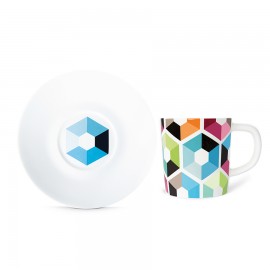 Чашка для эспрессо с блюдцем hexagon, Remember