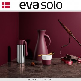 Кофейные стаканы EVA для латте, 2 шт 360 мл, бургунди, силиконовый ободок, Eva Solo