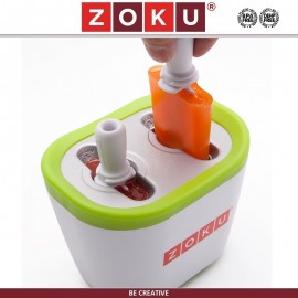 Набор DUO QUICK POP для приготовления домашнего мороженого, оранжевый, ZOKU