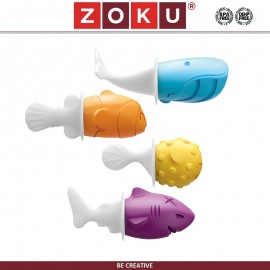 Форма для домашнего мороженого Fish (рыбки), 6 порций, Character Pops, ZOKU